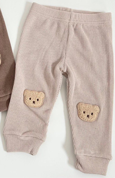 Coco Bear Cosy Cotton Waffle Leggings