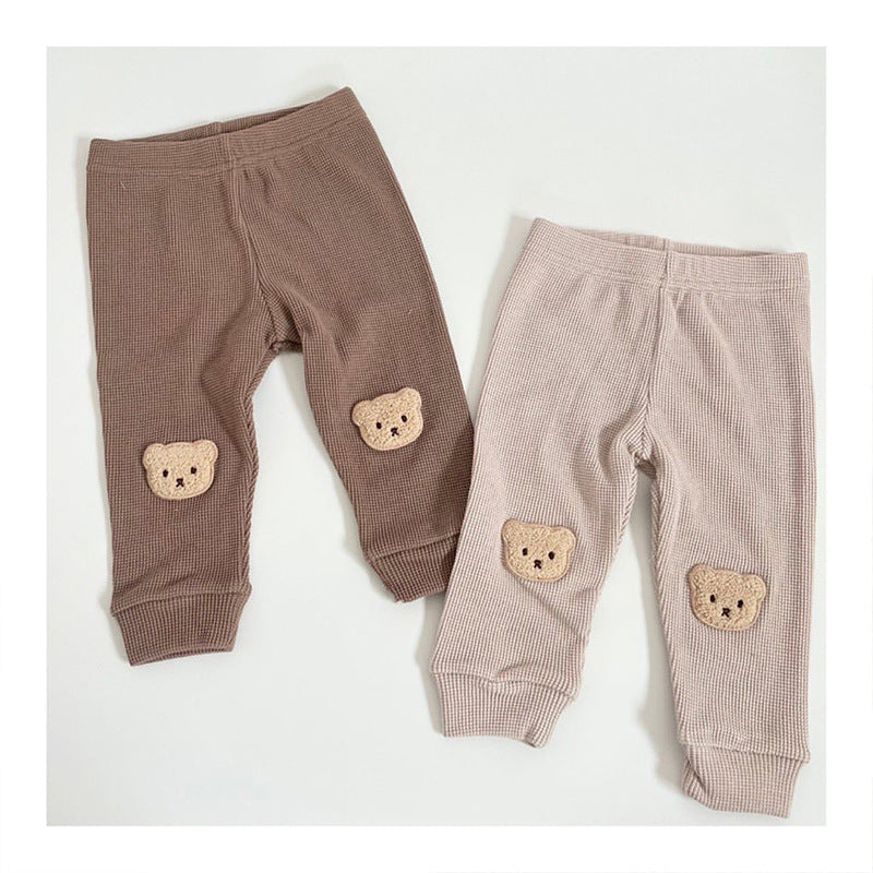 Coco Bear Cosy Cotton Waffle Leggings