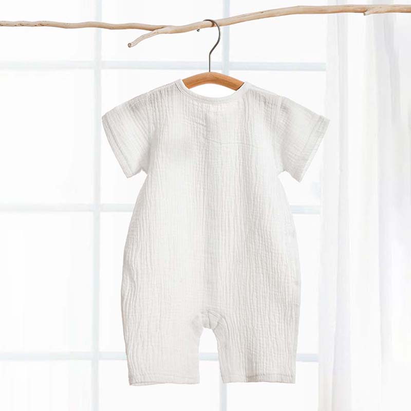 Coco Bear Cotton Muslin Teddy Romper