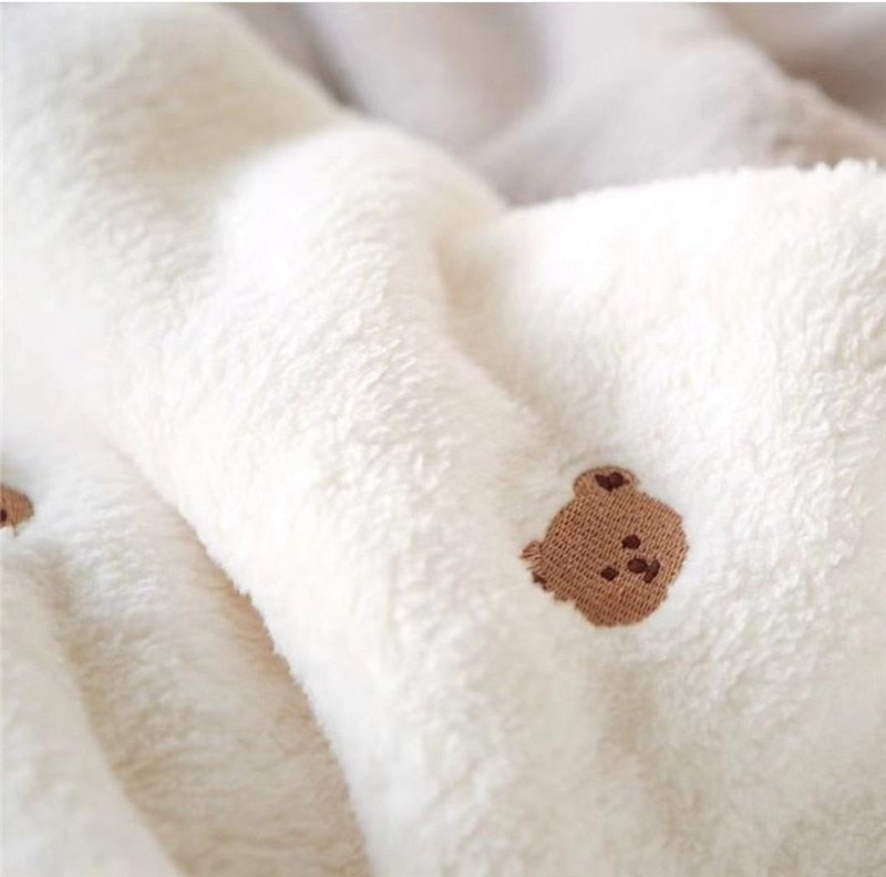 Coco Bear Super Soft Fleece Blanket