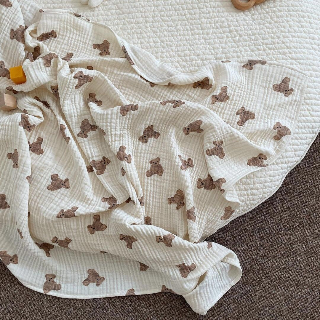 Coco Bear Swaddle Muslin Blanket