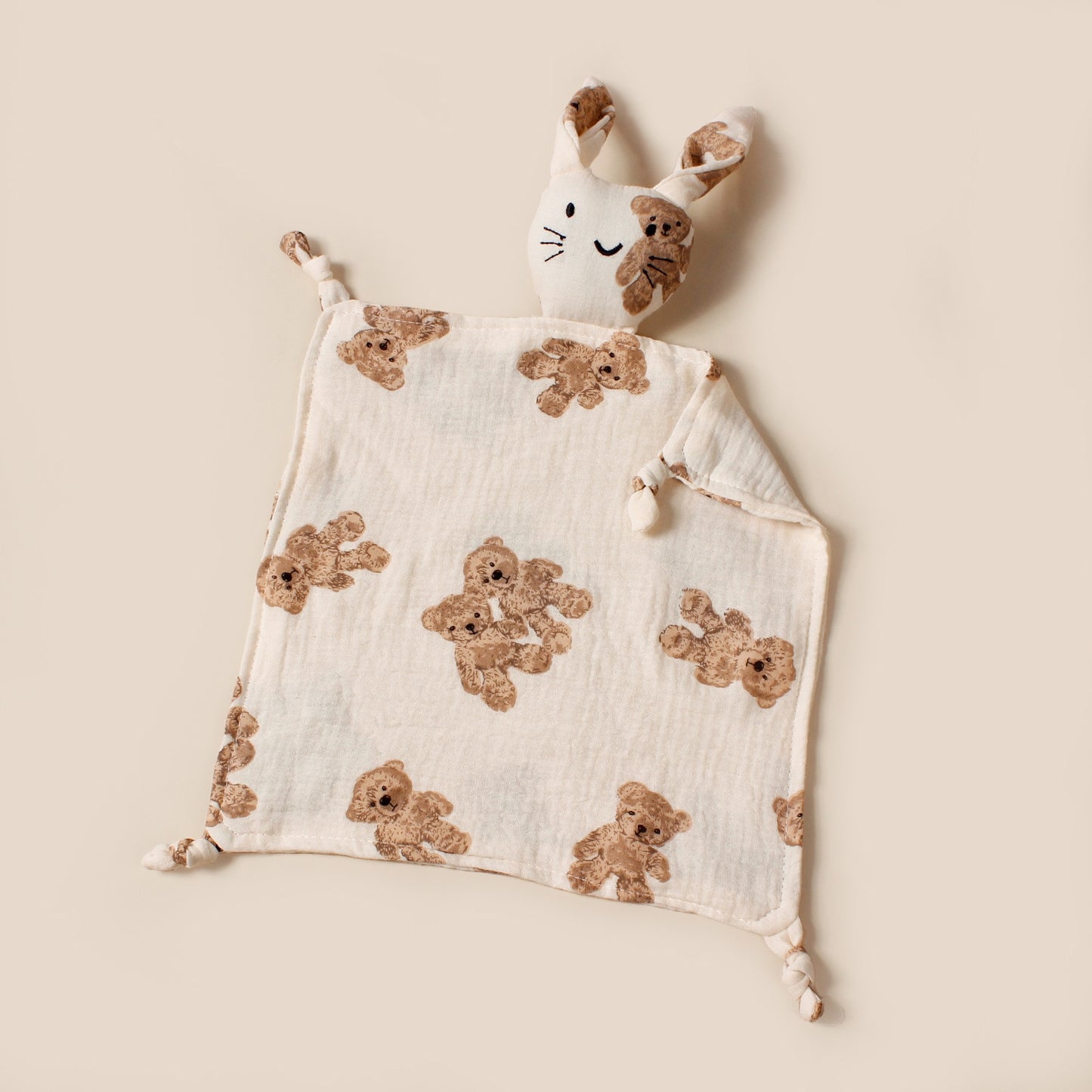 Coco Bear Muslin Bunny Comforter