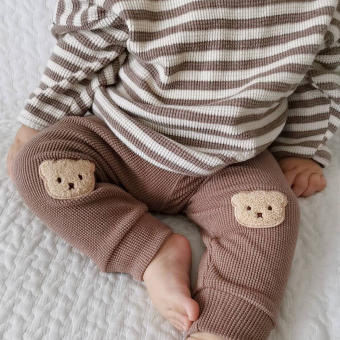 Coco Bear Cosy Cotton Waffle Leggings