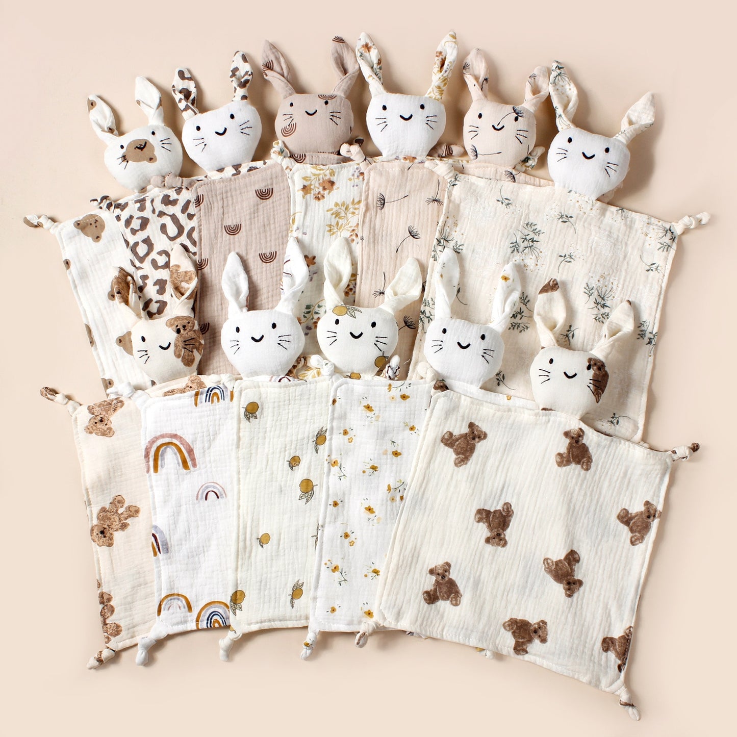 Coco Bear Muslin Bunny Comforter